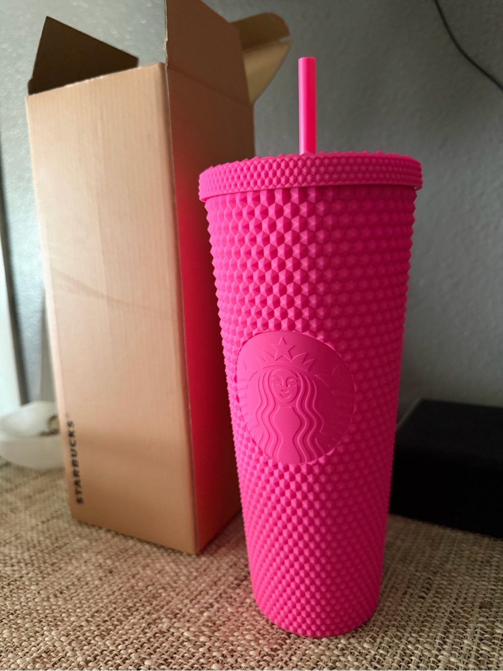 Rare Starbucks hot pink studded Starbucks cup